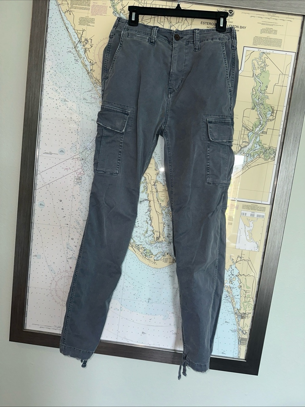 Men's Cargo Pants in Slate Gray - Classic Casual Utility, 30x34